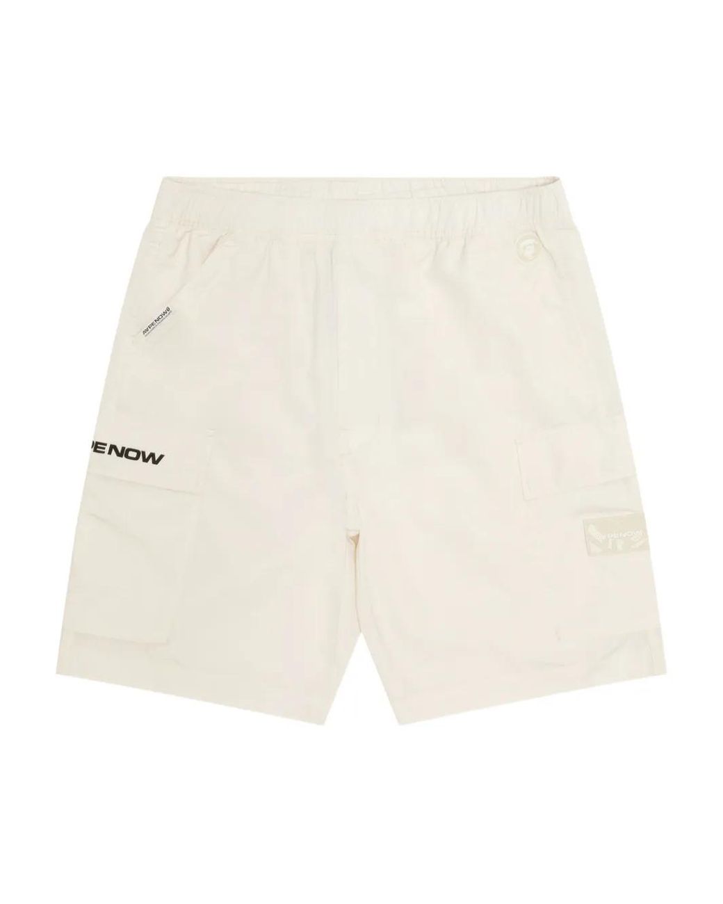 Bermudas Cargo Con Parche Del Logo Aape By A Bathing Ape de hombre de color White
