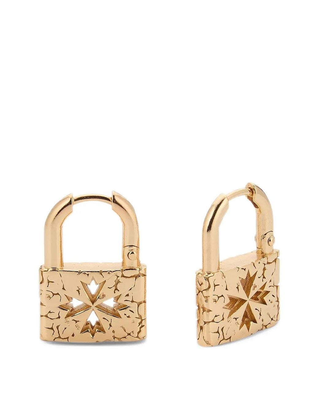 Emanuele Bicocchi Metallic Logo-Lock Earrings