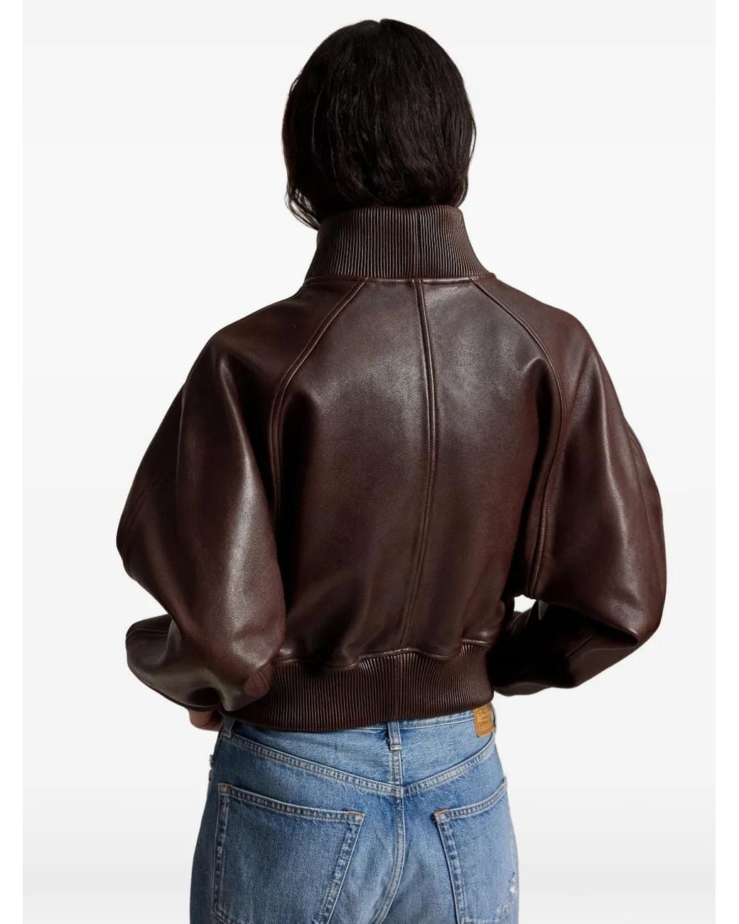 Polo Ralph Lauren Zip-Up Leather Jacket in Brown | Lyst Canada