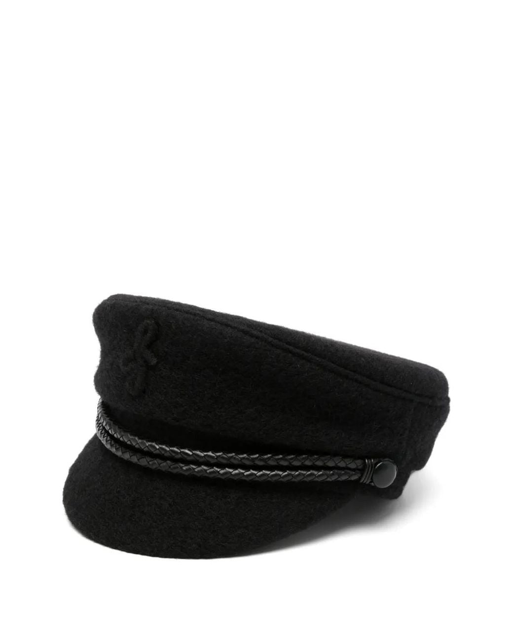 Ruslan Baginskiy Black Monogram-Embellished Cap