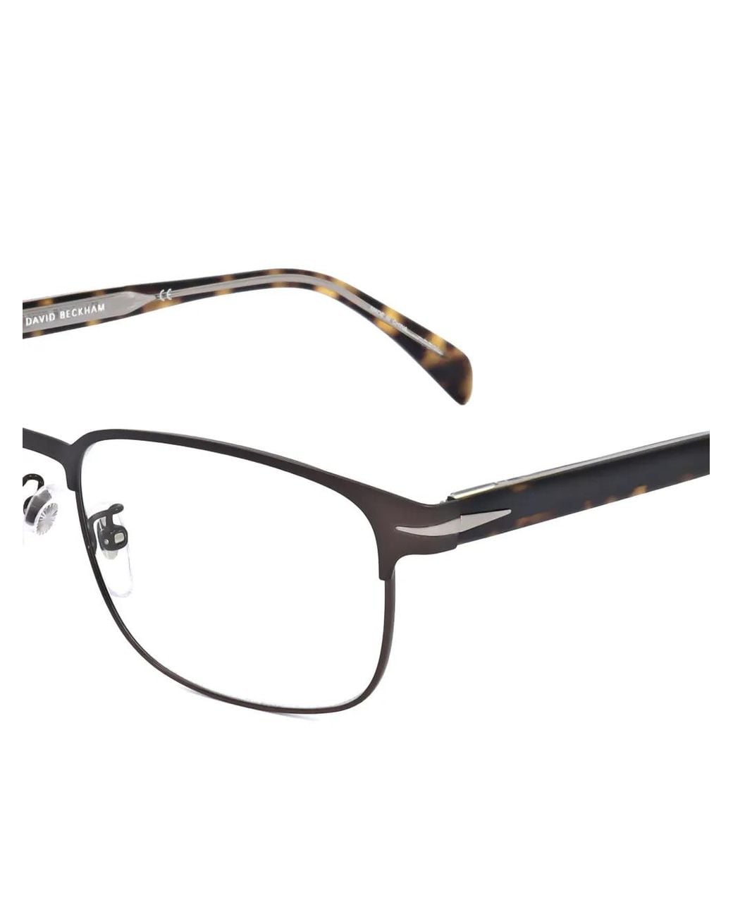 David Beckham White Lunettes De Vue À Monture Carrée for men