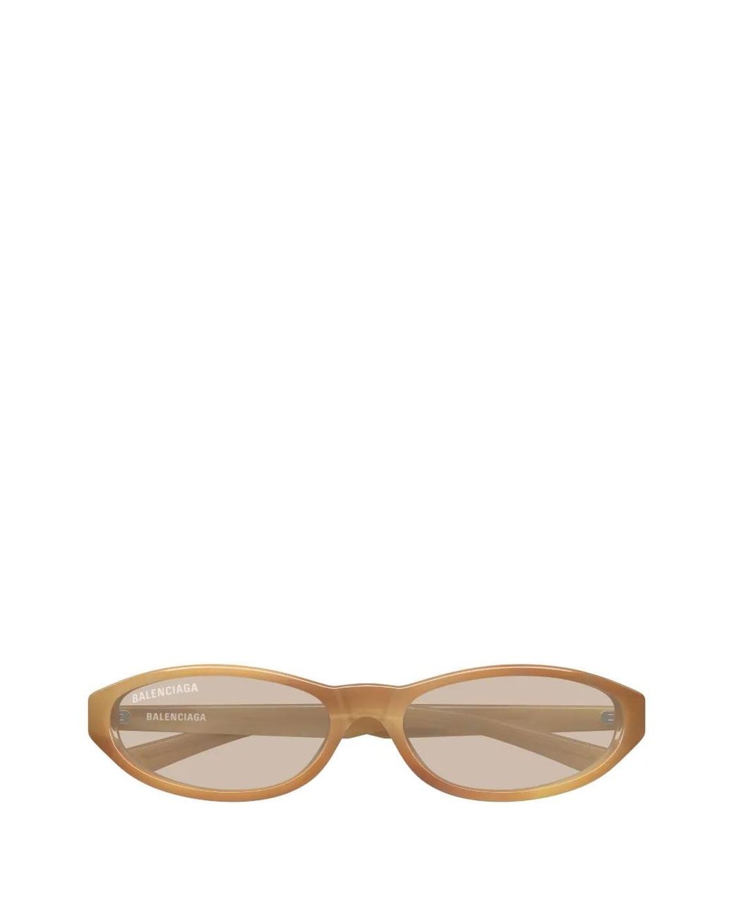 Balenciaga Natural Neo Oval-Frame Sunglasses