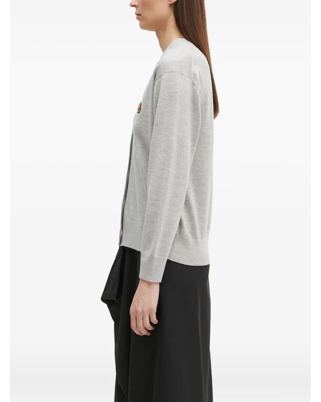KENZO Gray Wool Cardigan