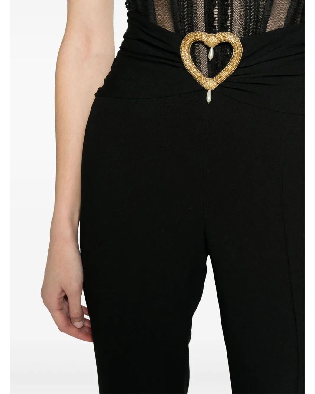 Moschino Black Tailored Crepe Trousers