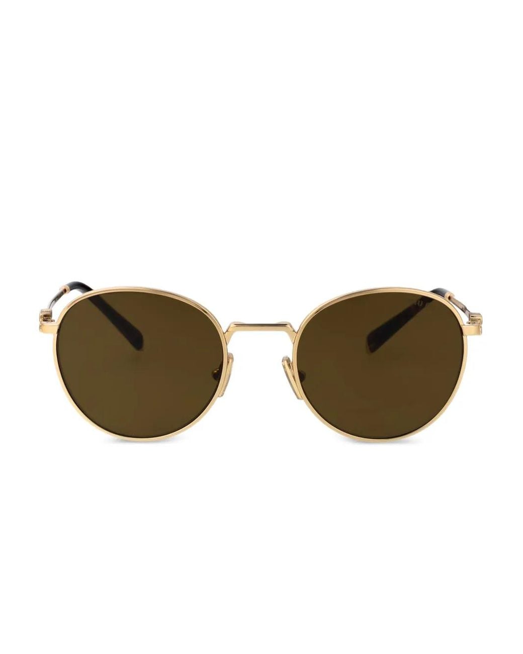 Miu Miu Brown Round-Frame Sunglasses