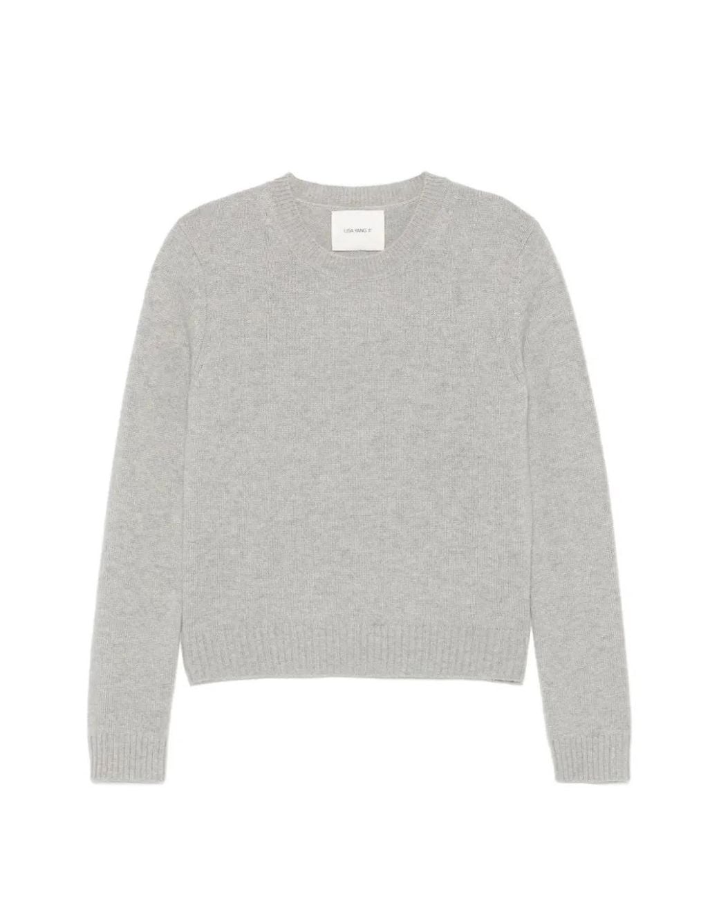 Lisa Yang White Mable Crew-Neck Sweater