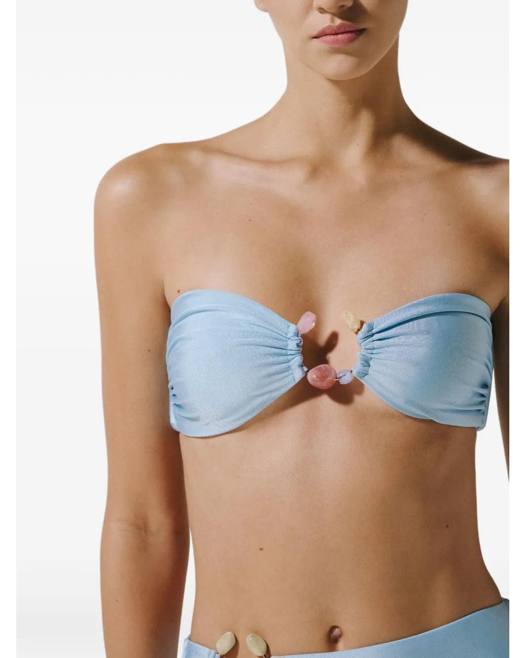 Baobab Blue Nala Ring-Detail Bikini Top