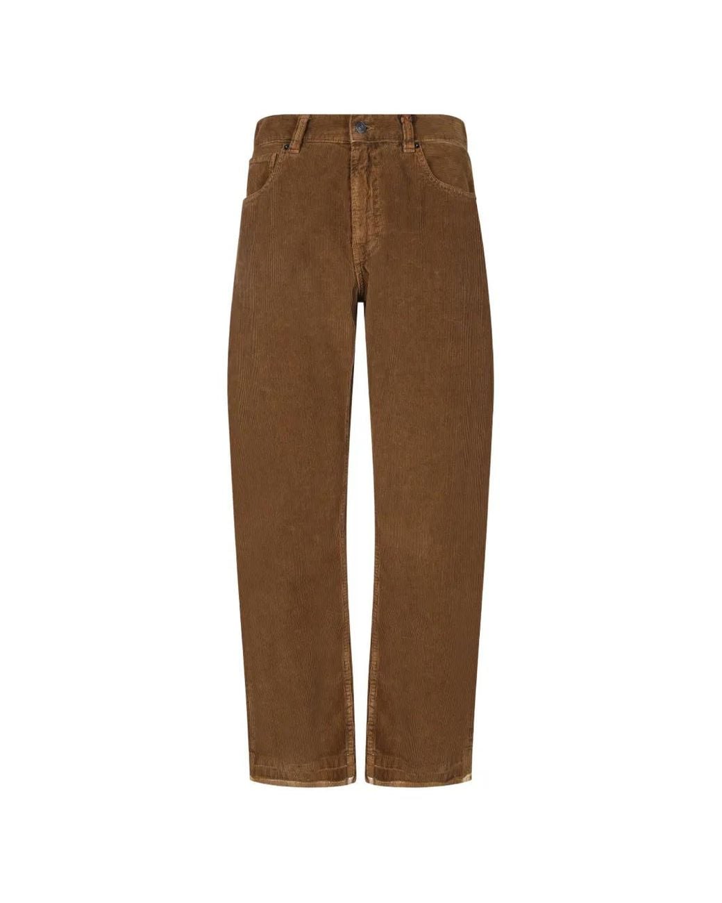 Amaranto Brown Corduroy Trousers for men