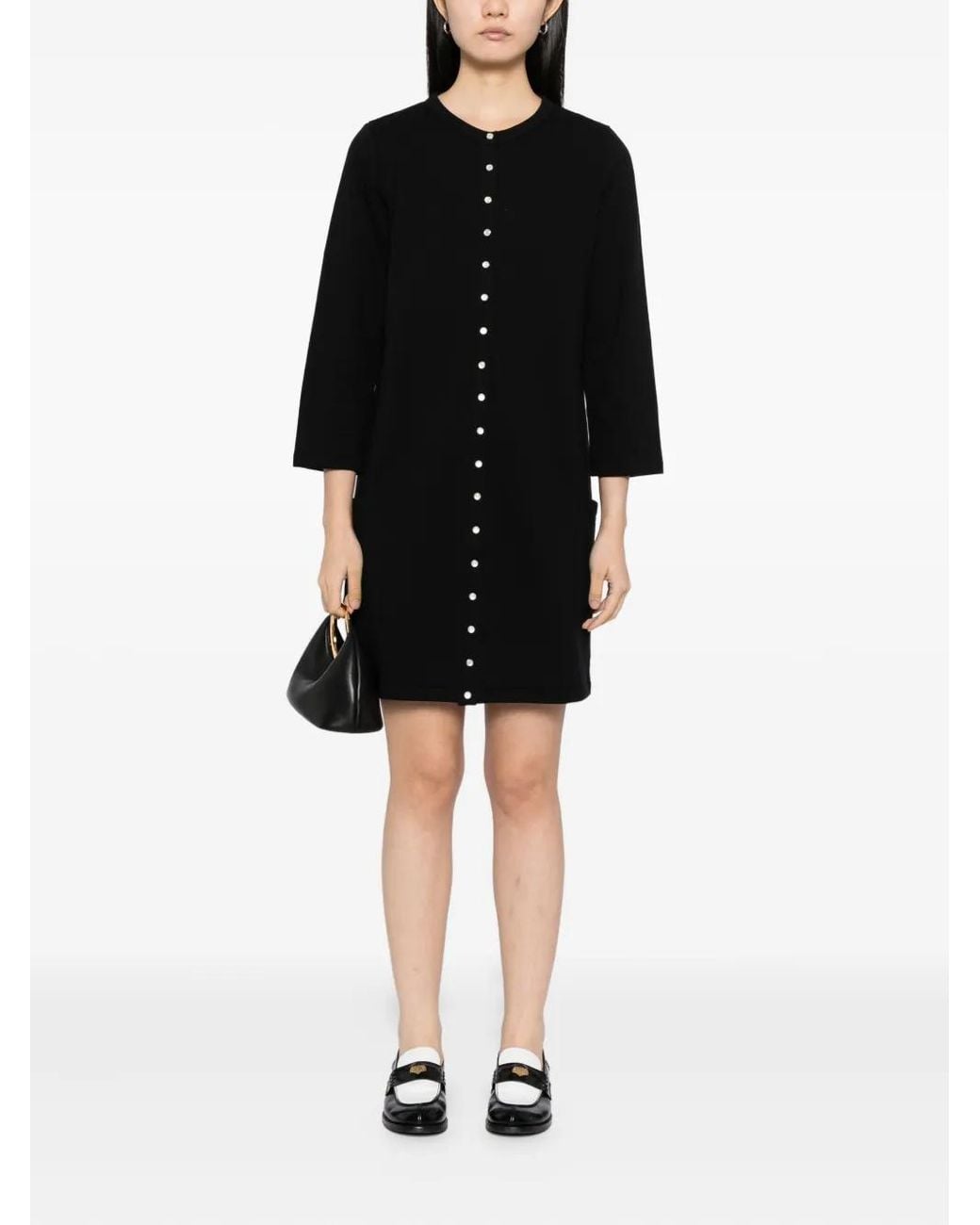 Agnes B. Black Snap Dress