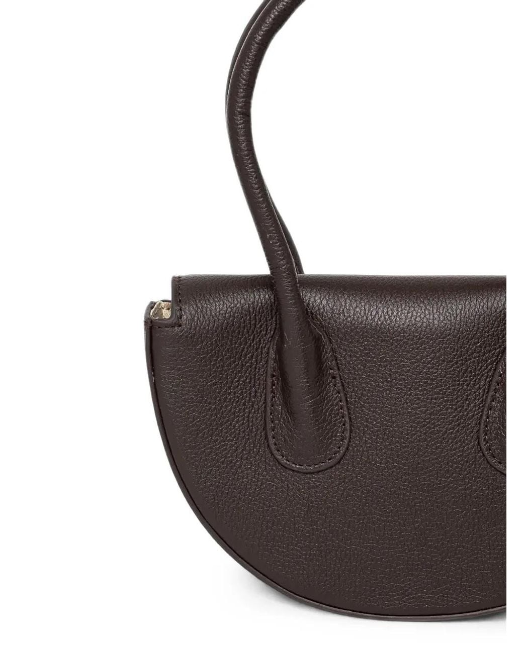 Silvian Heach Black Logo-Plaque Curved Cross Body Bag