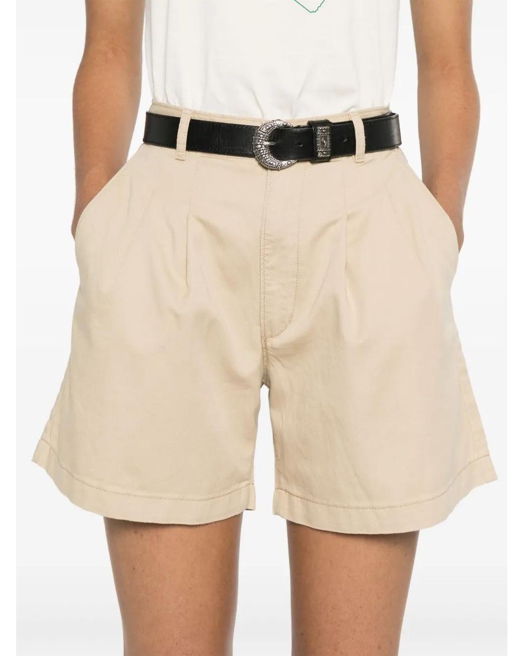 Levi's Natural Pleat-Detail Shorts