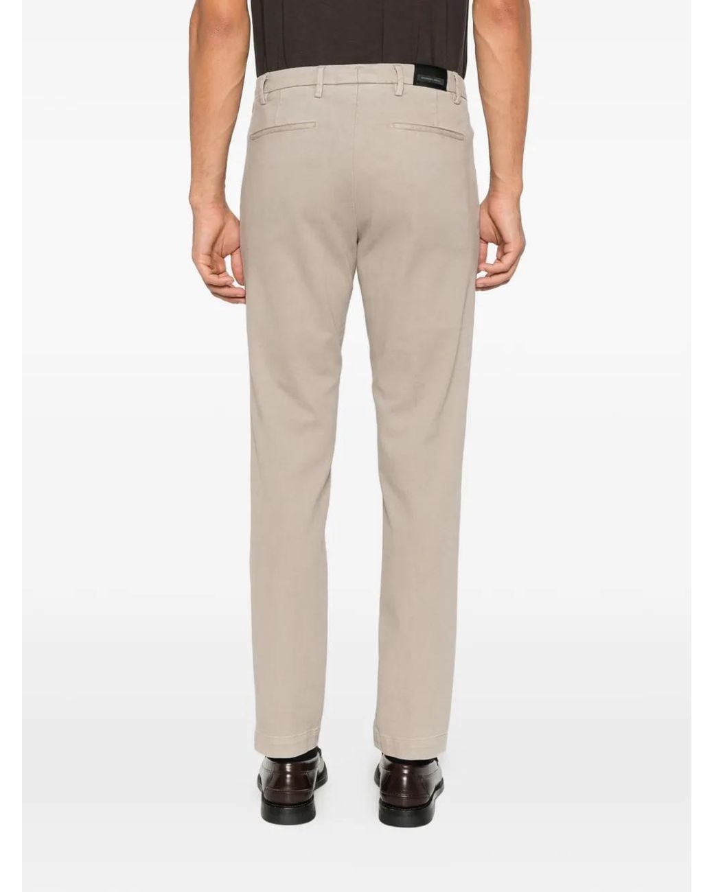 Michael Coal Gray Straight-Leg Chino Trousers for men