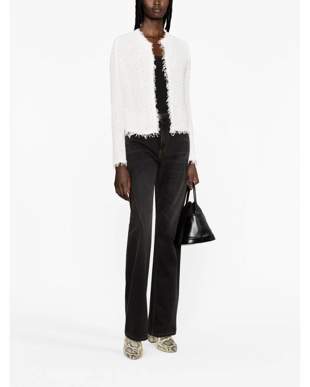 IRO White Shavani Cotton Jacket