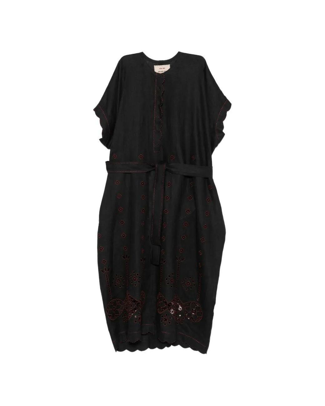 Vita Kin Black Sweet Jane Embroidered Midi Dress