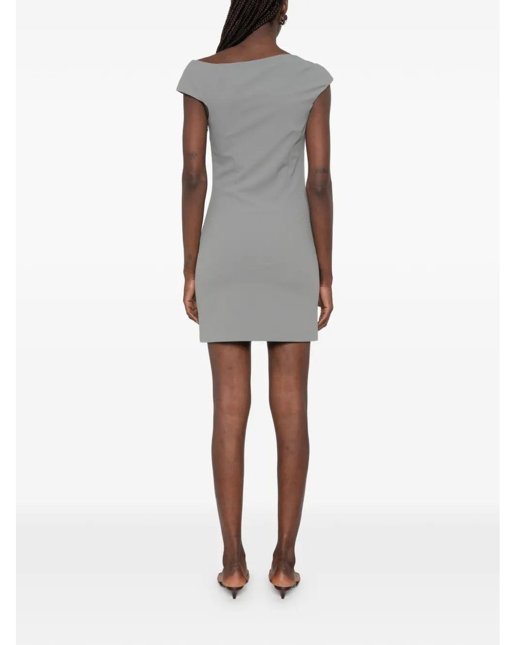 Patrizia Pepe Gray Mini Torçon Dress