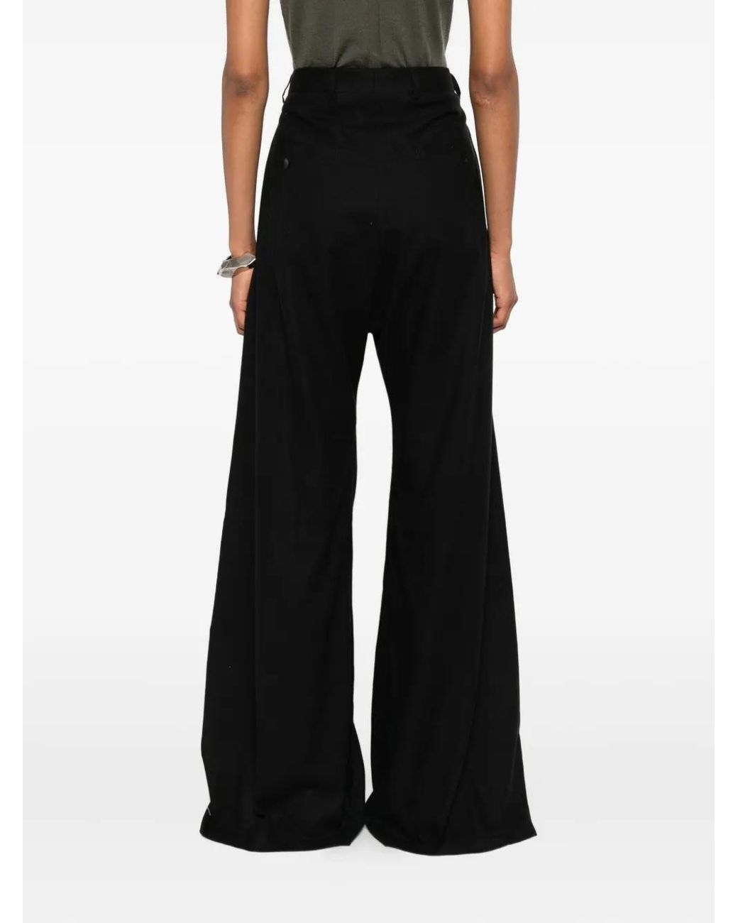 Rick Owens Black Zip-Fly Button Trousers