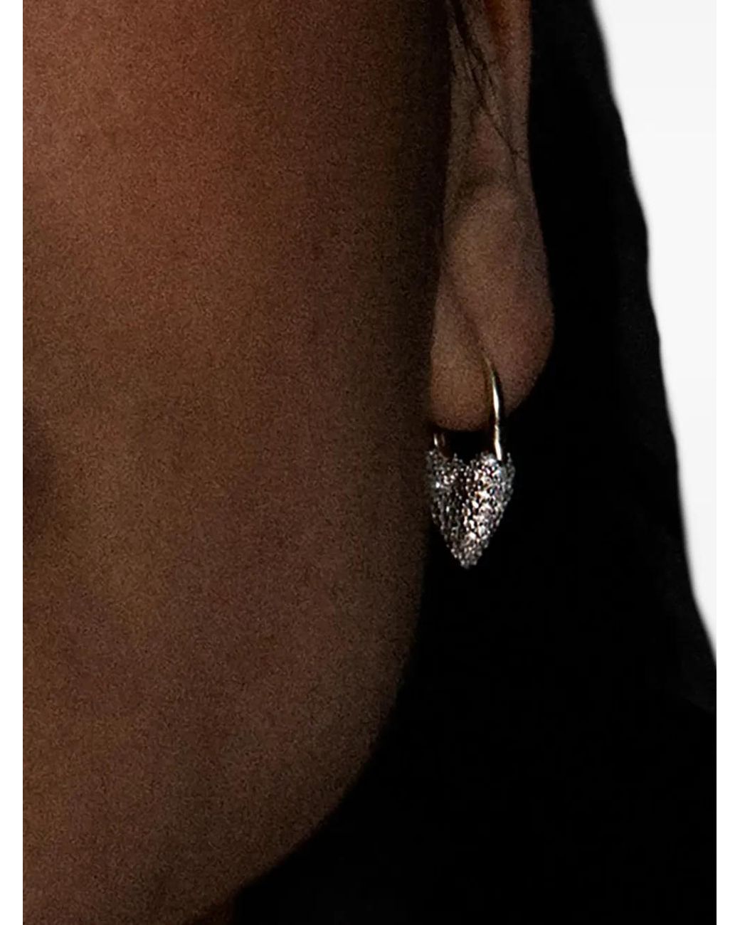 Otiumberg Brown Heart Roscida Diamond Earrings