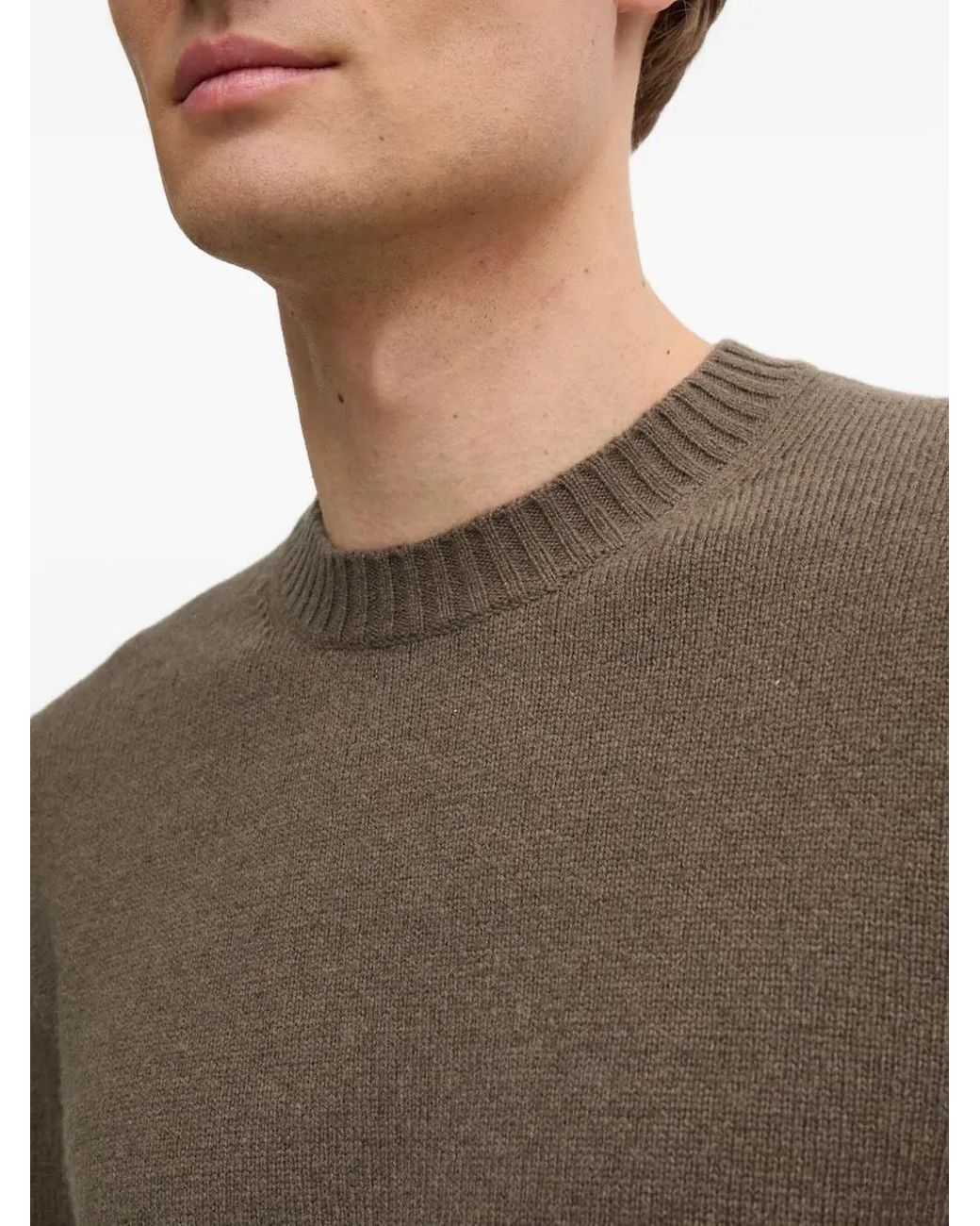 Samsøe & Samsøe Black Round-Neck Cashmere Sweater for men