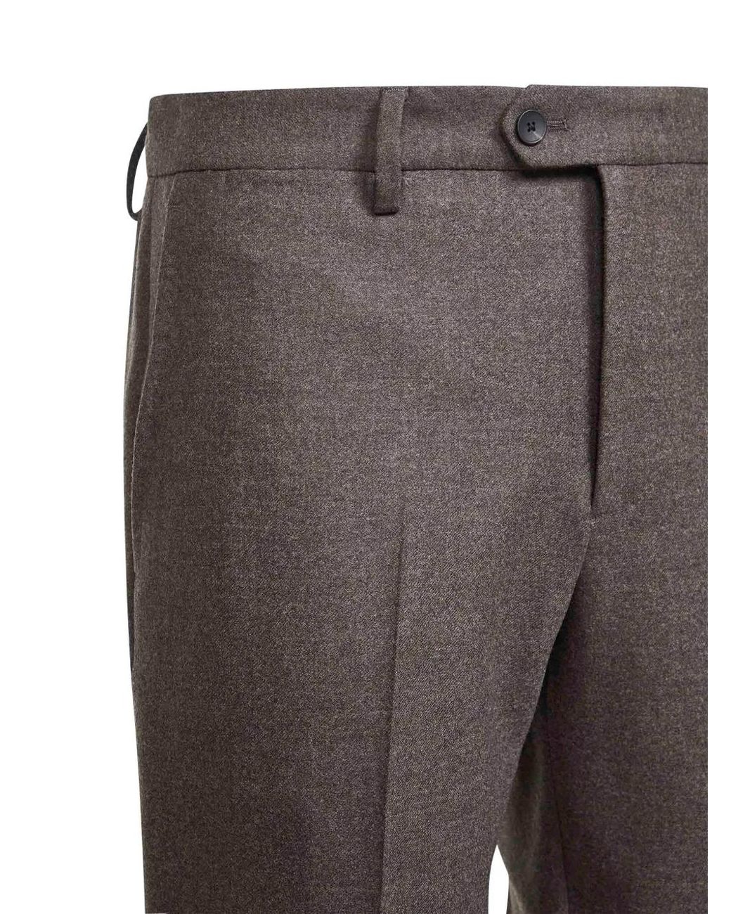 D4.0 Gray Pressed-Crease Trousers for men