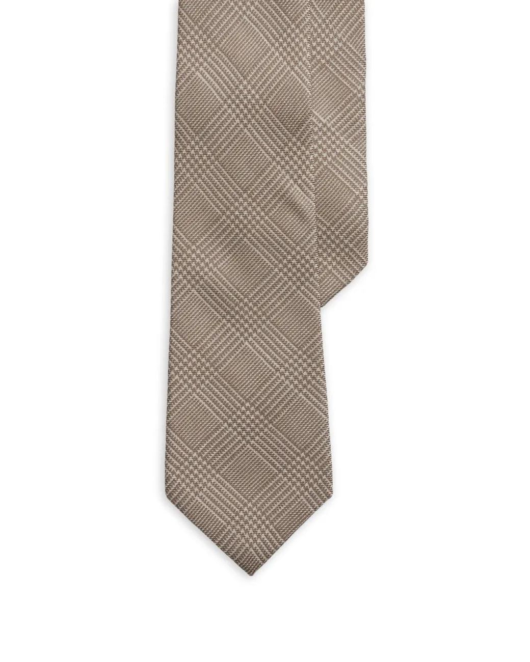 Ralph Lauren Natural Glen Plaid Tie for men