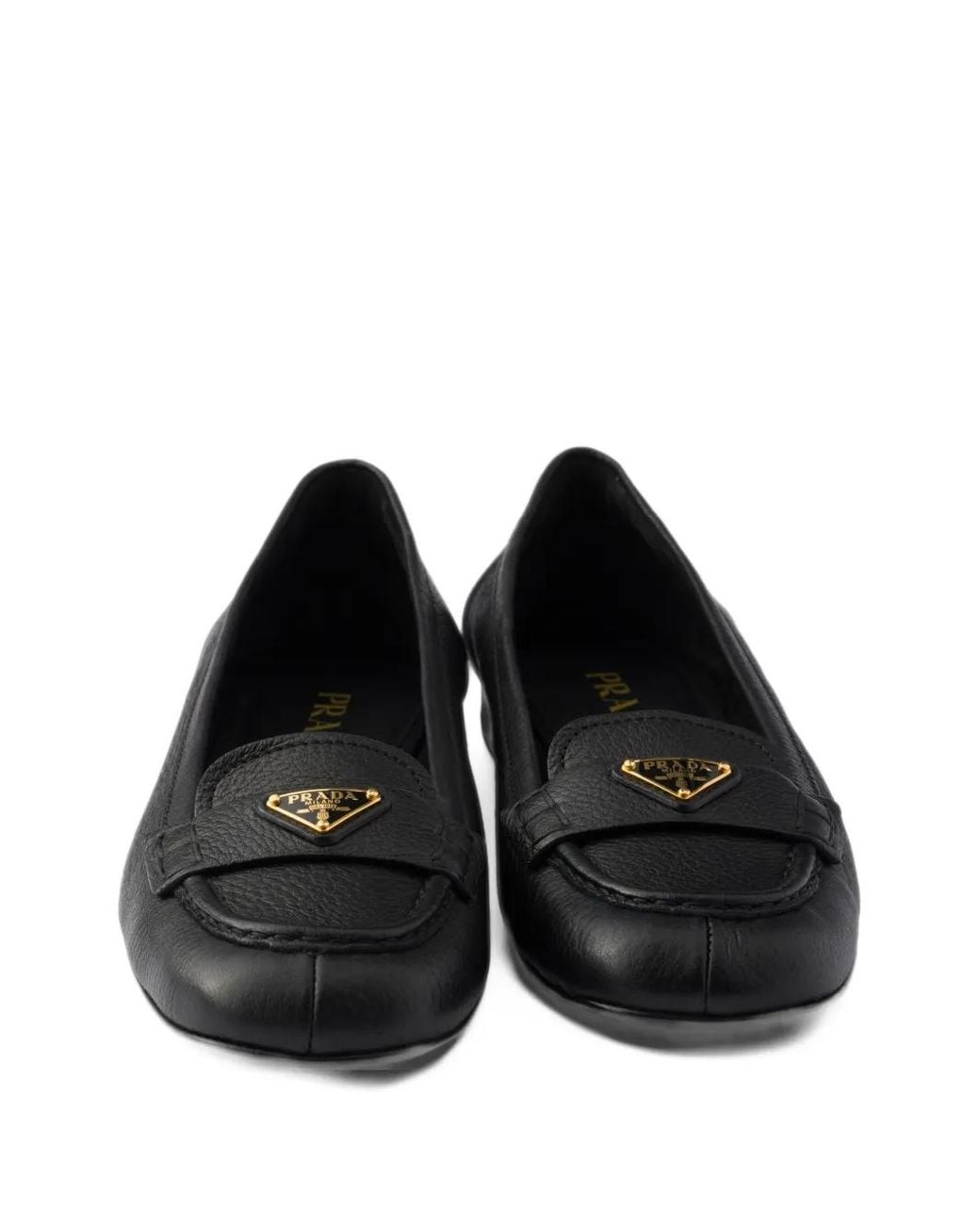 Prada Black Leather Loafers