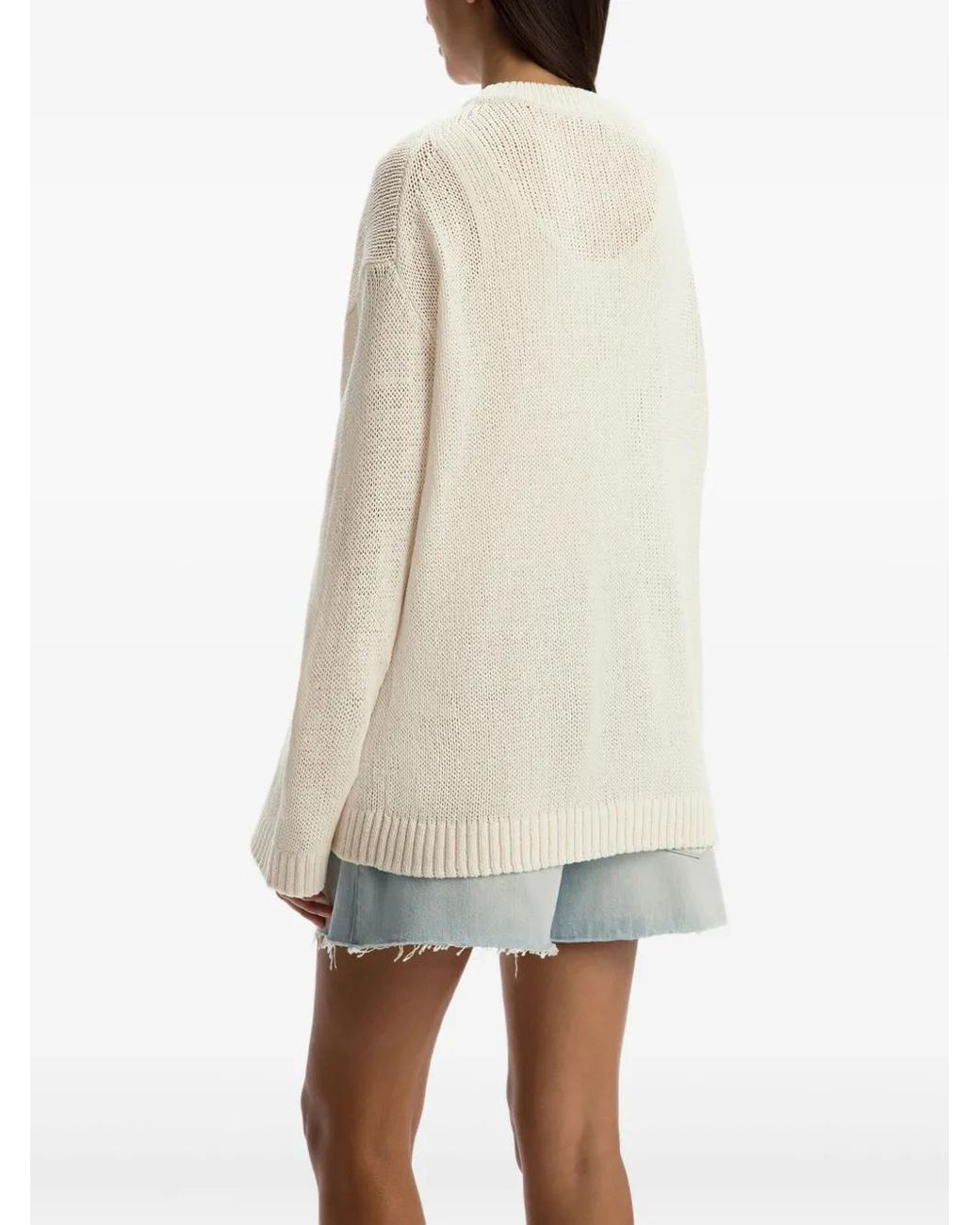 12 STOREEZ Natural Cotton Crew-Neck Sweater