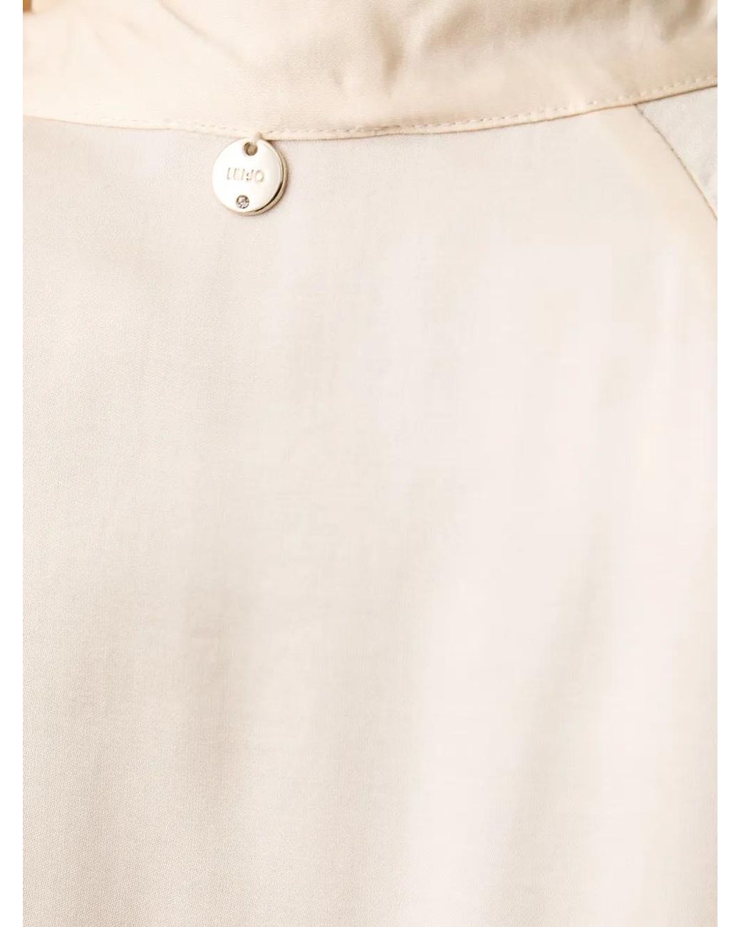 Liu Jo Natural Satin Blouse With Bow