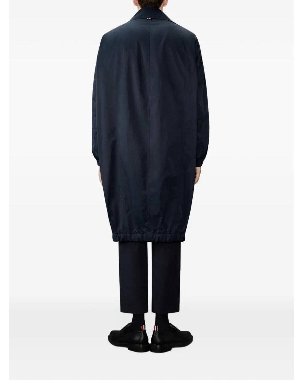 Thom Browne Blue Cocoon Windbreaker Coat for men