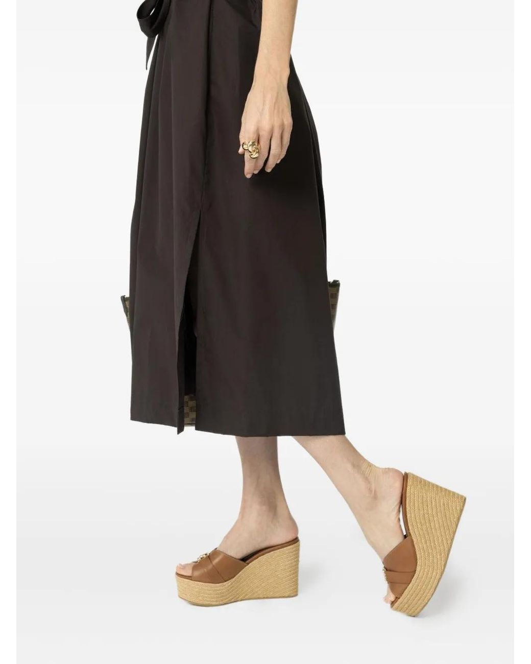 Jimmy Choo Brown Leda Wedge Sandals