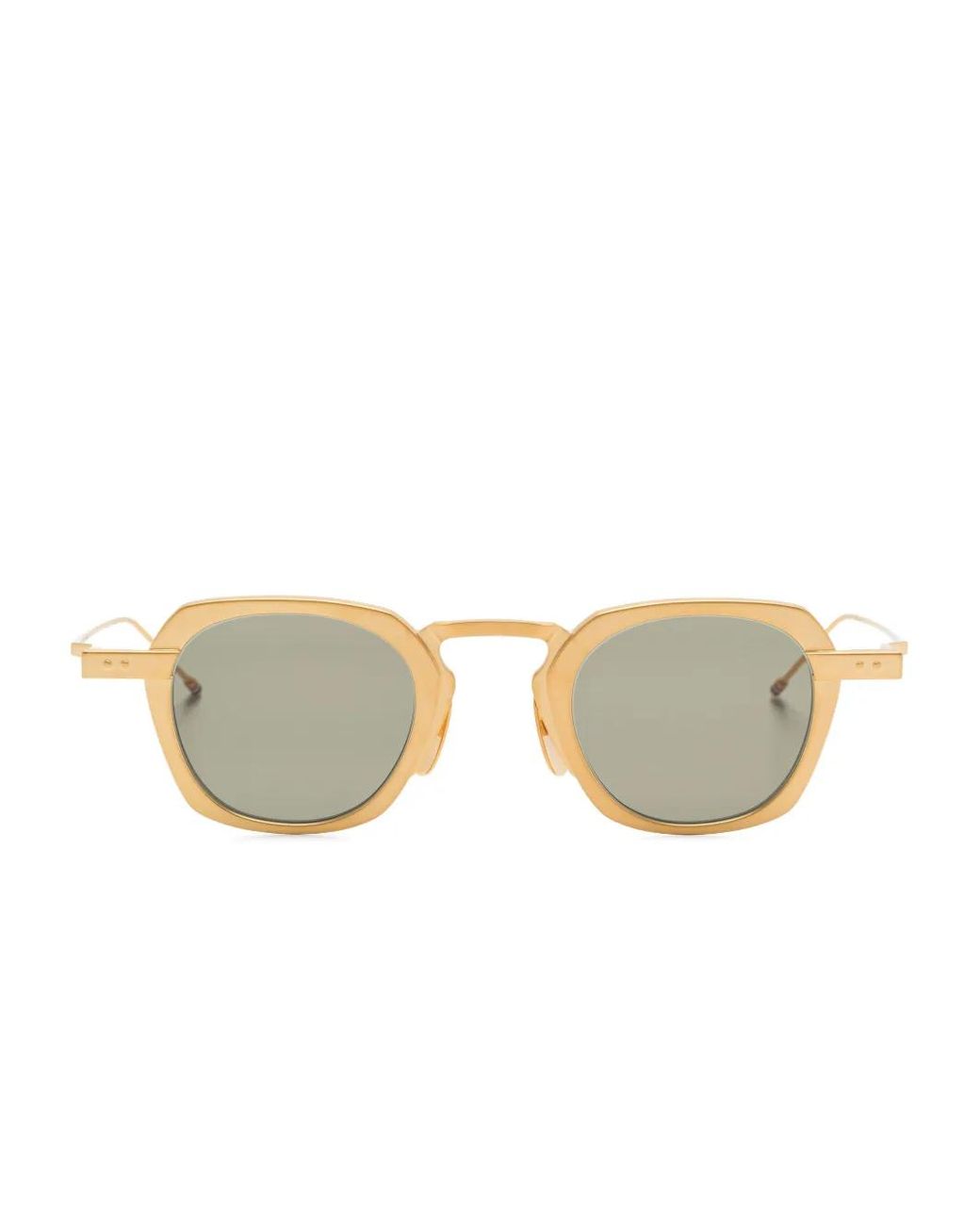 Thom Browne Metallic Geometric-Frame Sunglasses