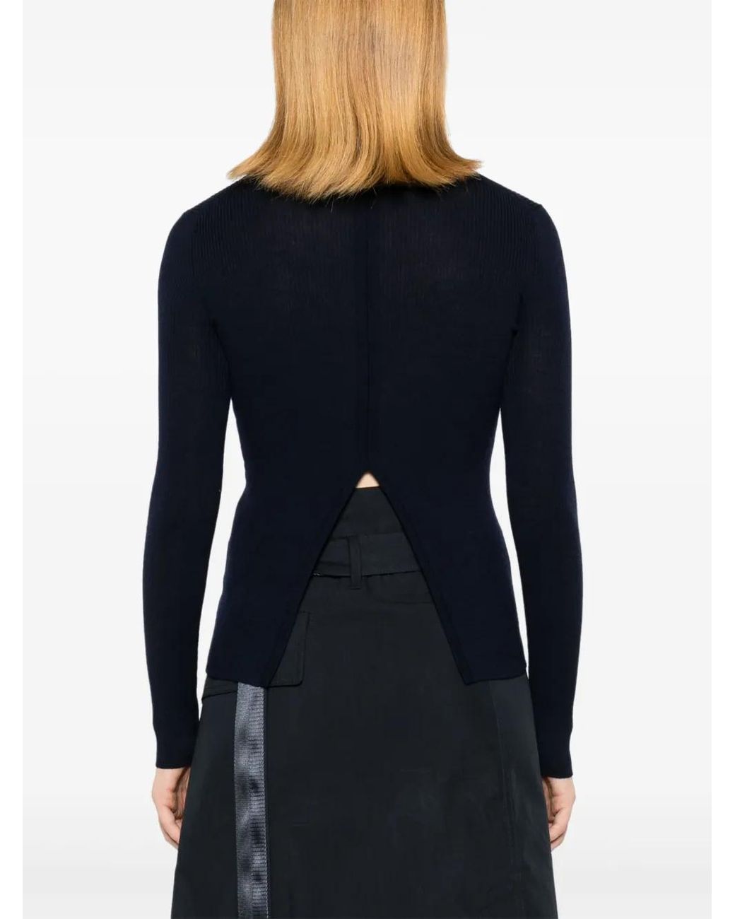P.A.R.O.S.H. Blue Gerippter Pullover