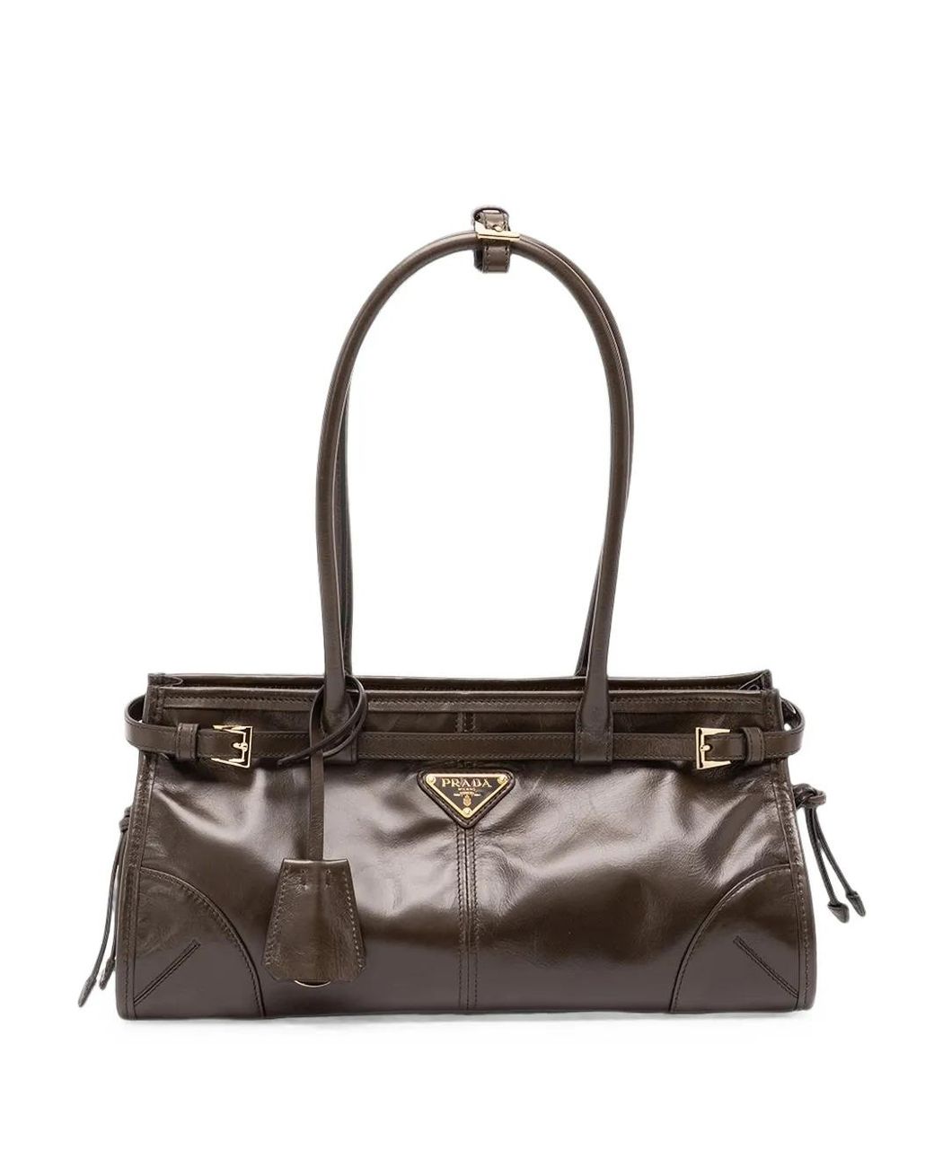 Prada White Bonnie Medium Leather Bag