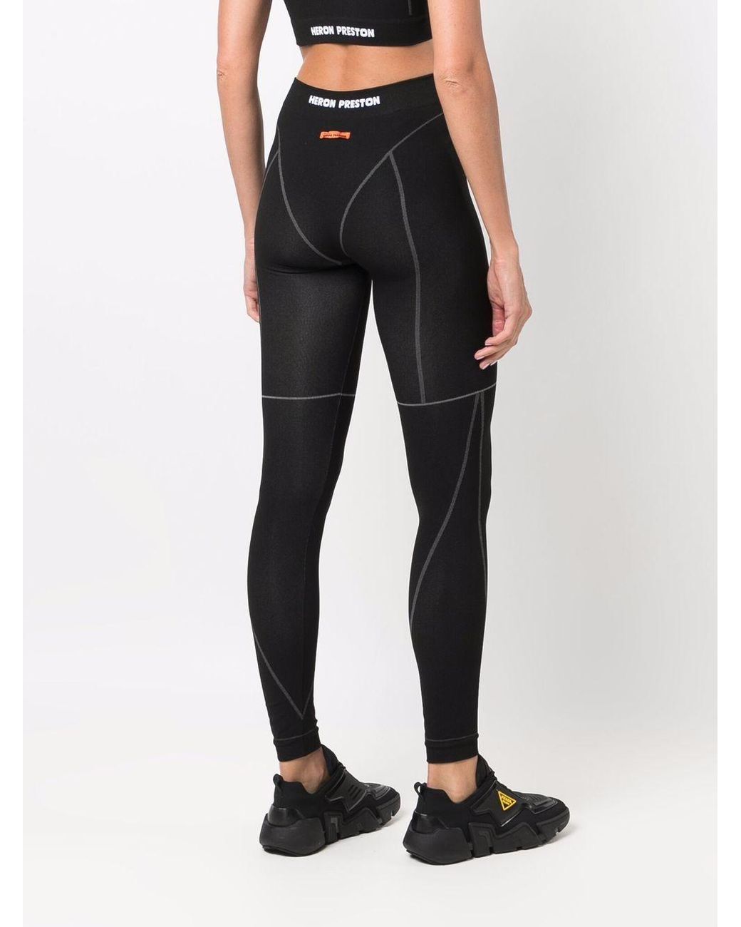 Heron Preston Logo-waistband Performance leggings in Black | Lyst