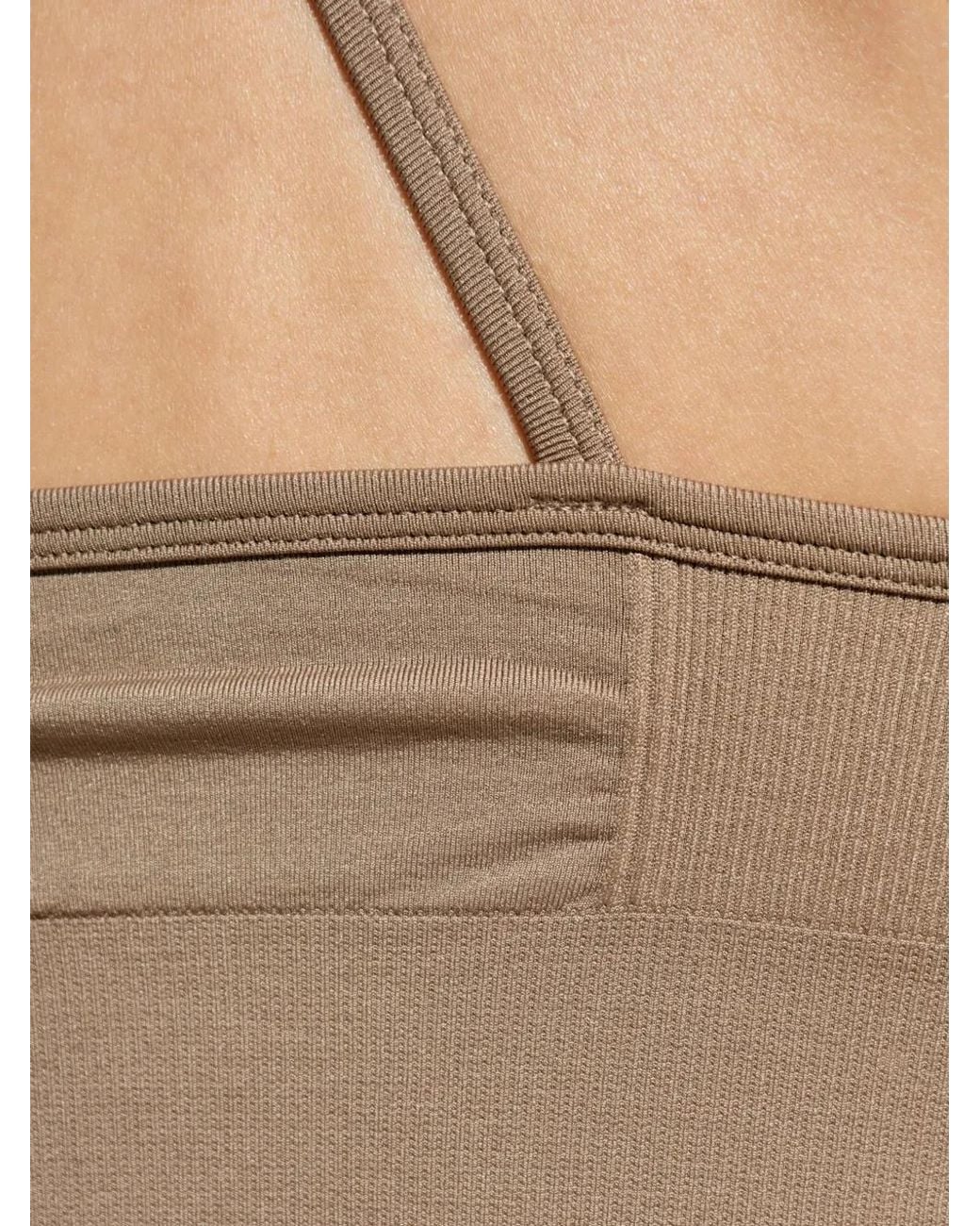 Rethinkit Studios Brown Seamless Criss-Cross Performance Top