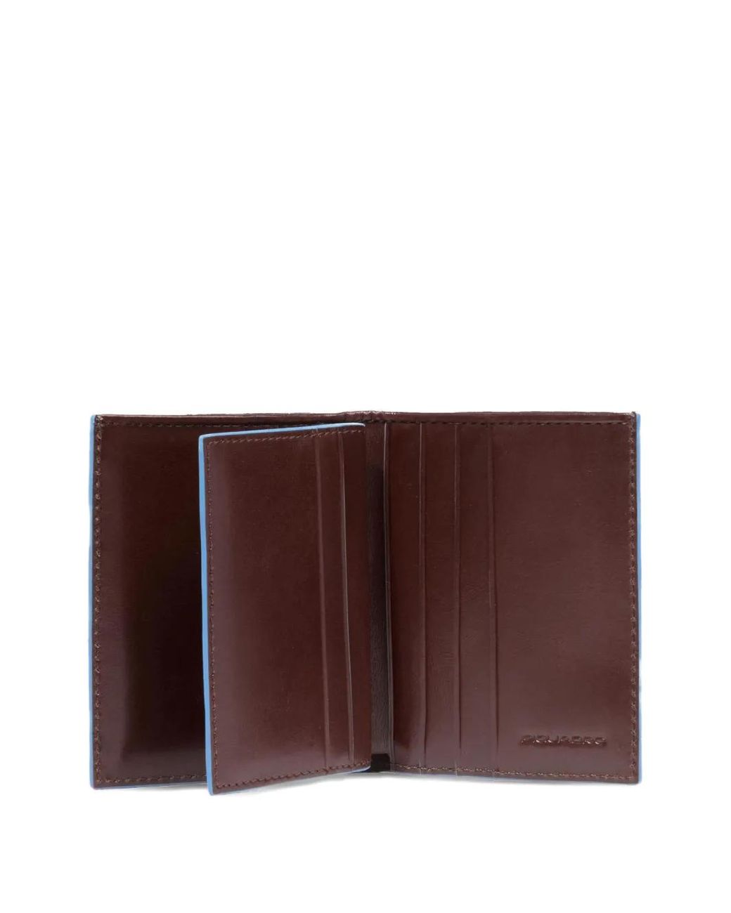 Piquadro Purple Porte-Cartes En Cuir À Plaque Logo for men