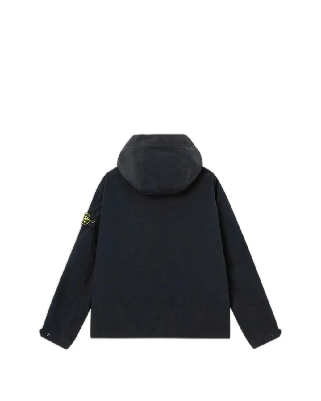 Stone Island Black Logo-Patch Hooded Jacket for men