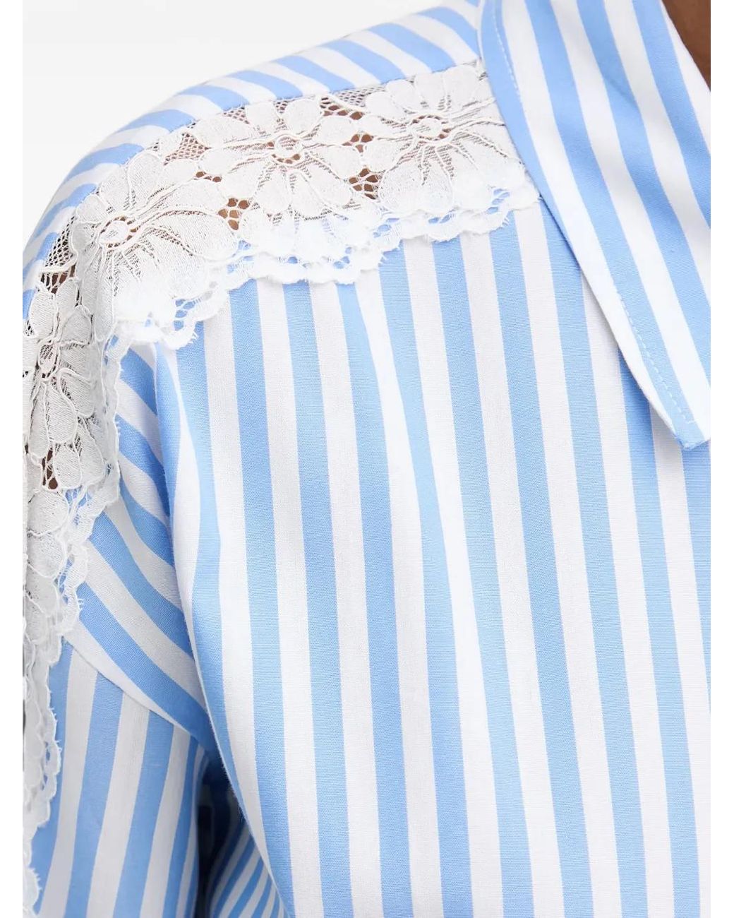 Morgan Blouse Met Kant in het Blue