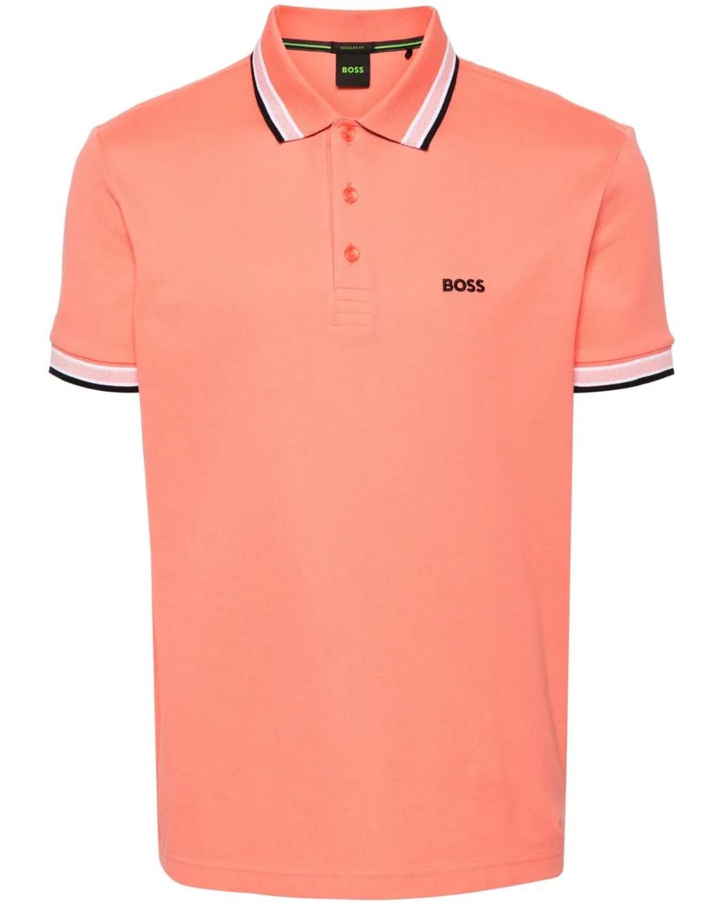 Boss Orange Logo-Embroidered Piqué Polo Shirt for men
