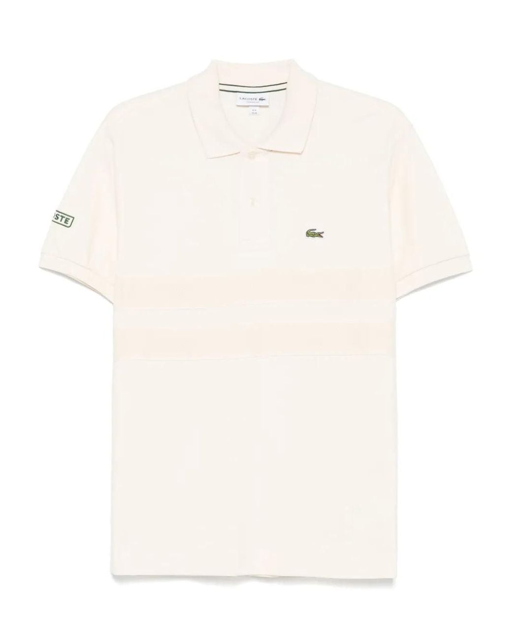 Lacoste White Medium Baguette Bag With Embossed Iconic Ff Motif for men
