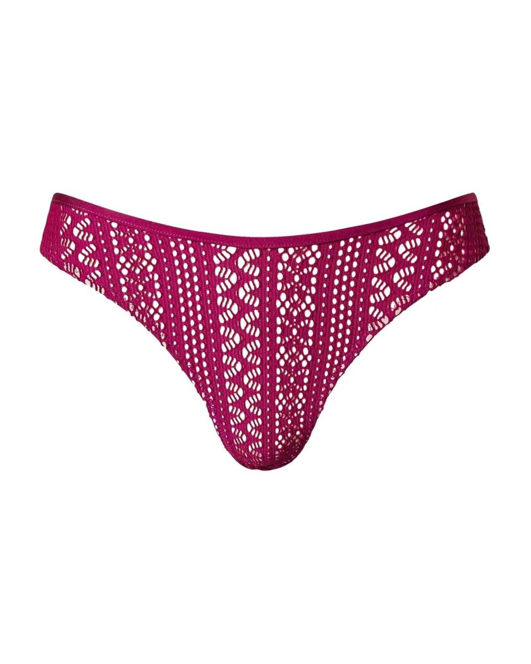 Twinset Pink Bas De Bikini En Dentelle