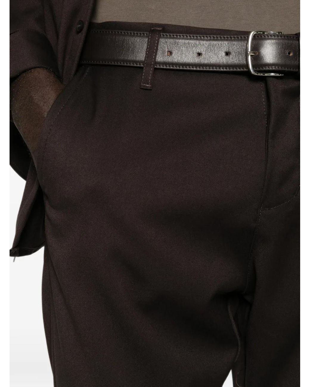Imperial Gray Button-Fastening Trousers for men