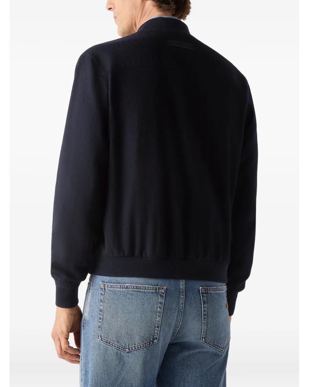 Zegna Black Oasi Cashmere-Elements Bomber Jacket for men