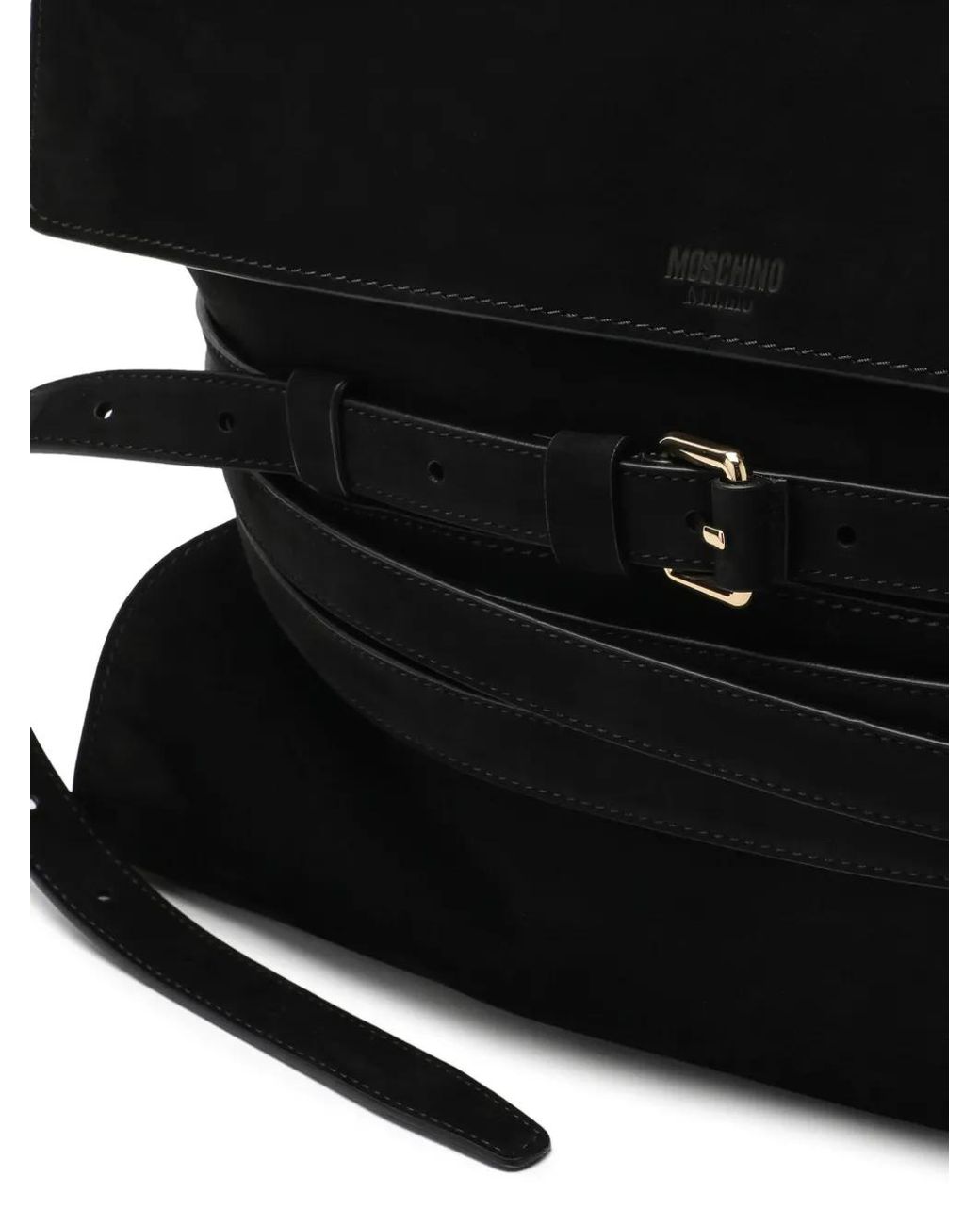 Moschino Black Medium Tie Me Tote Bag