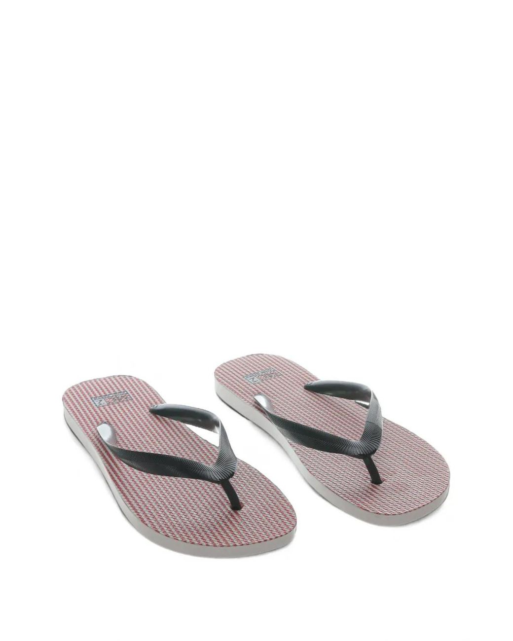 Mc2 Saint Barth White Tommy Striped Flip-Flops for men
