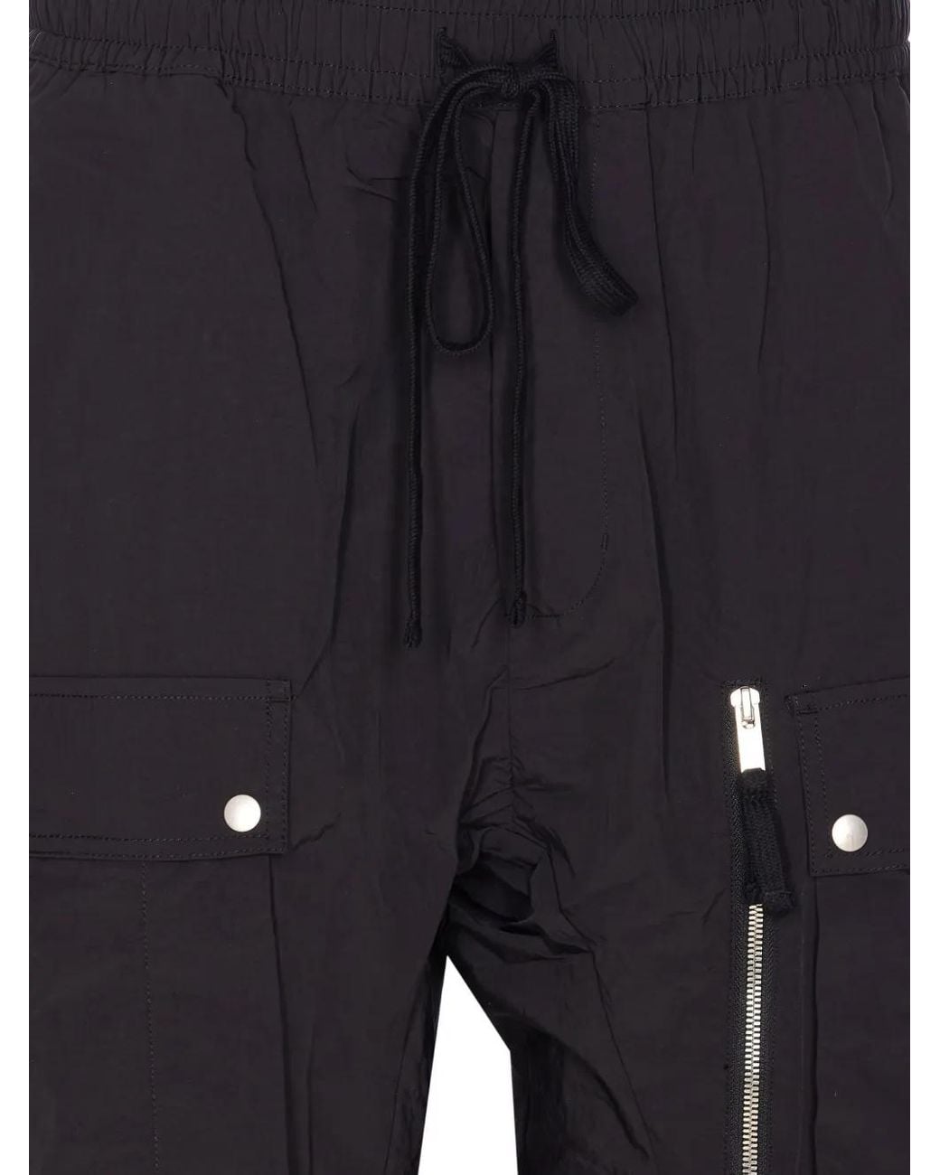 Thom Krom Blue Elasticated-Waist Cargo Trousers for men