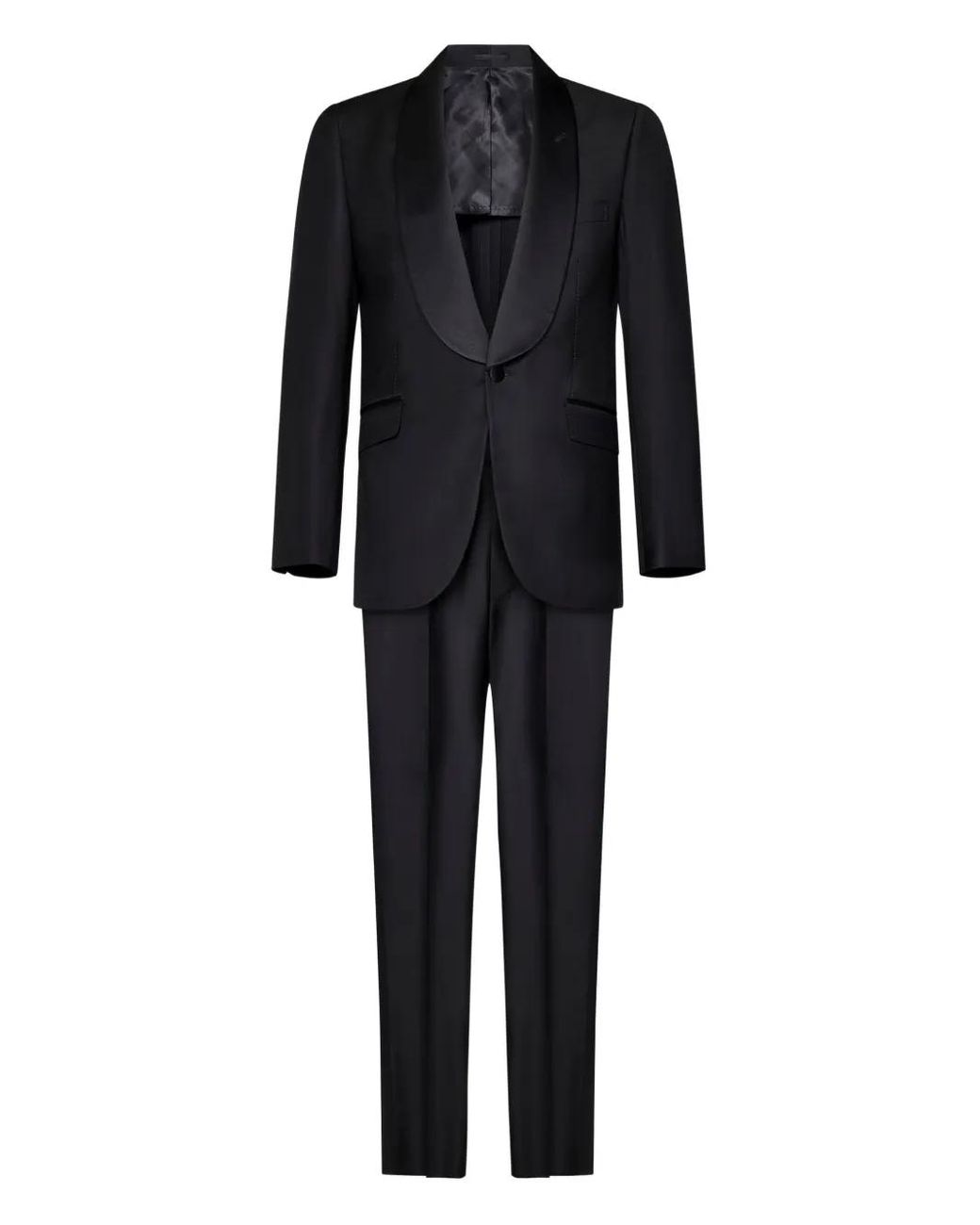 Franzese Collection Black Brad Pitt Single-Breasted Dinner Suit for men
