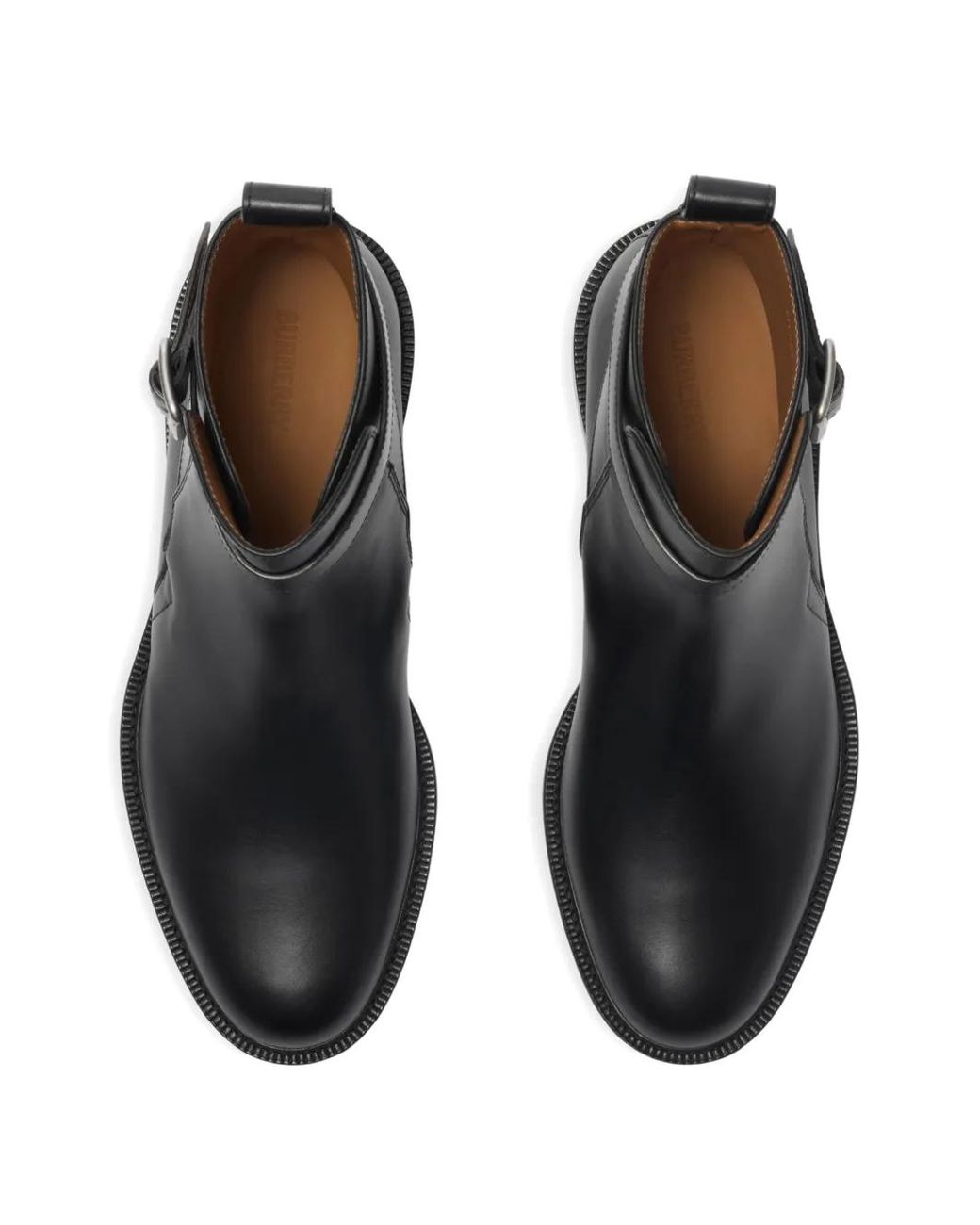Burberry Black Leather Manor Jodhpur Boots for men