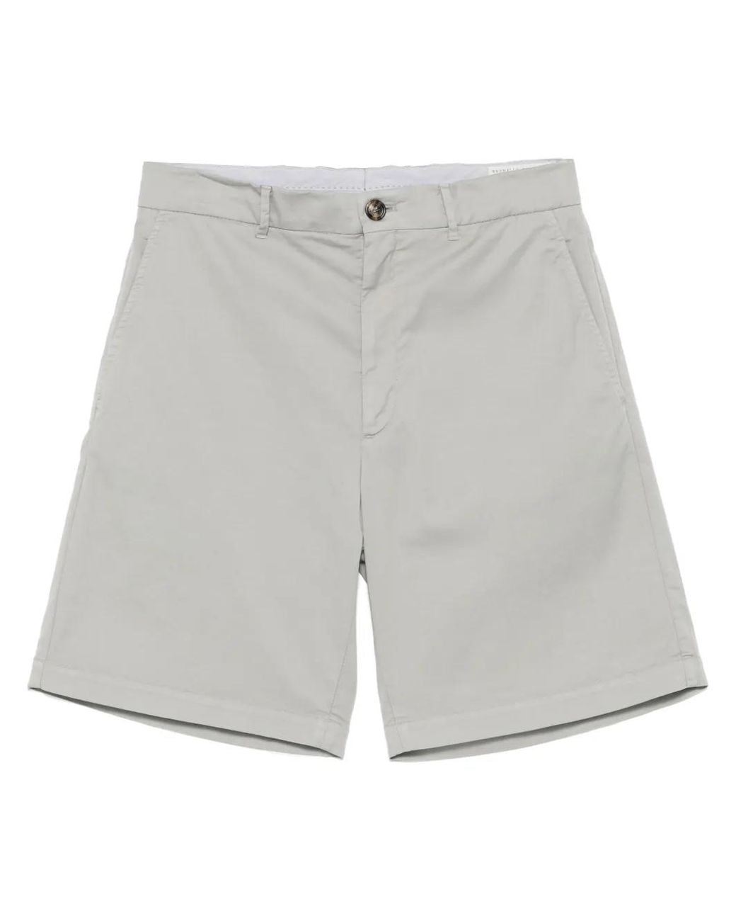 Brunello Cucinelli Gray Garment-Dyed Bermuda Shorts for men