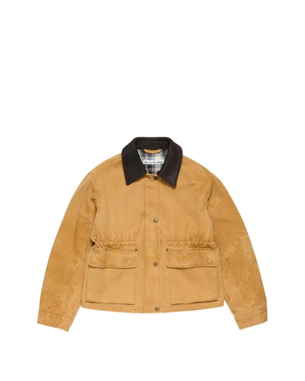 Chaqueta Con Cordones En El Cuello Acne de color Metallic