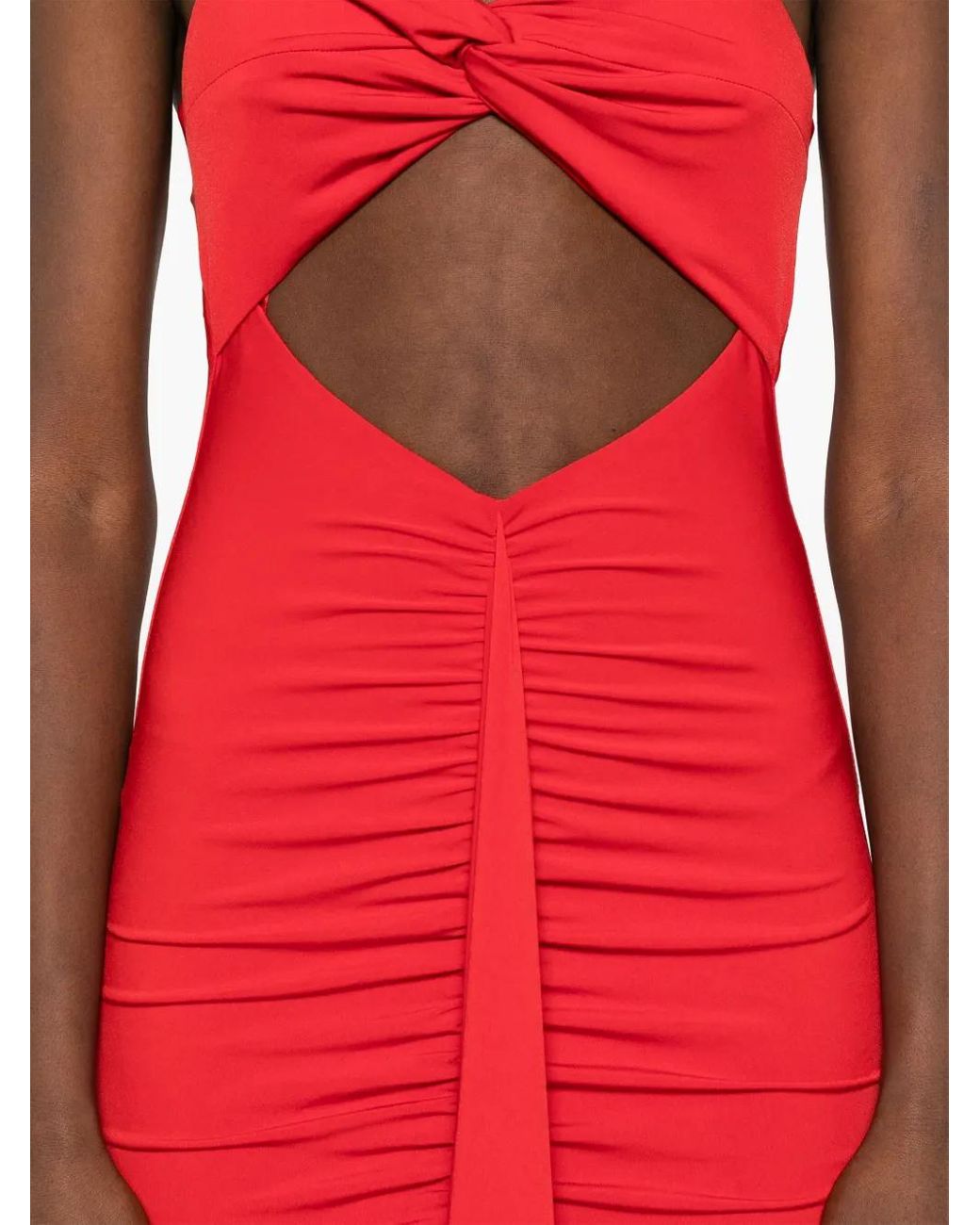 Nissa Red Cut-Out Maxi Dress